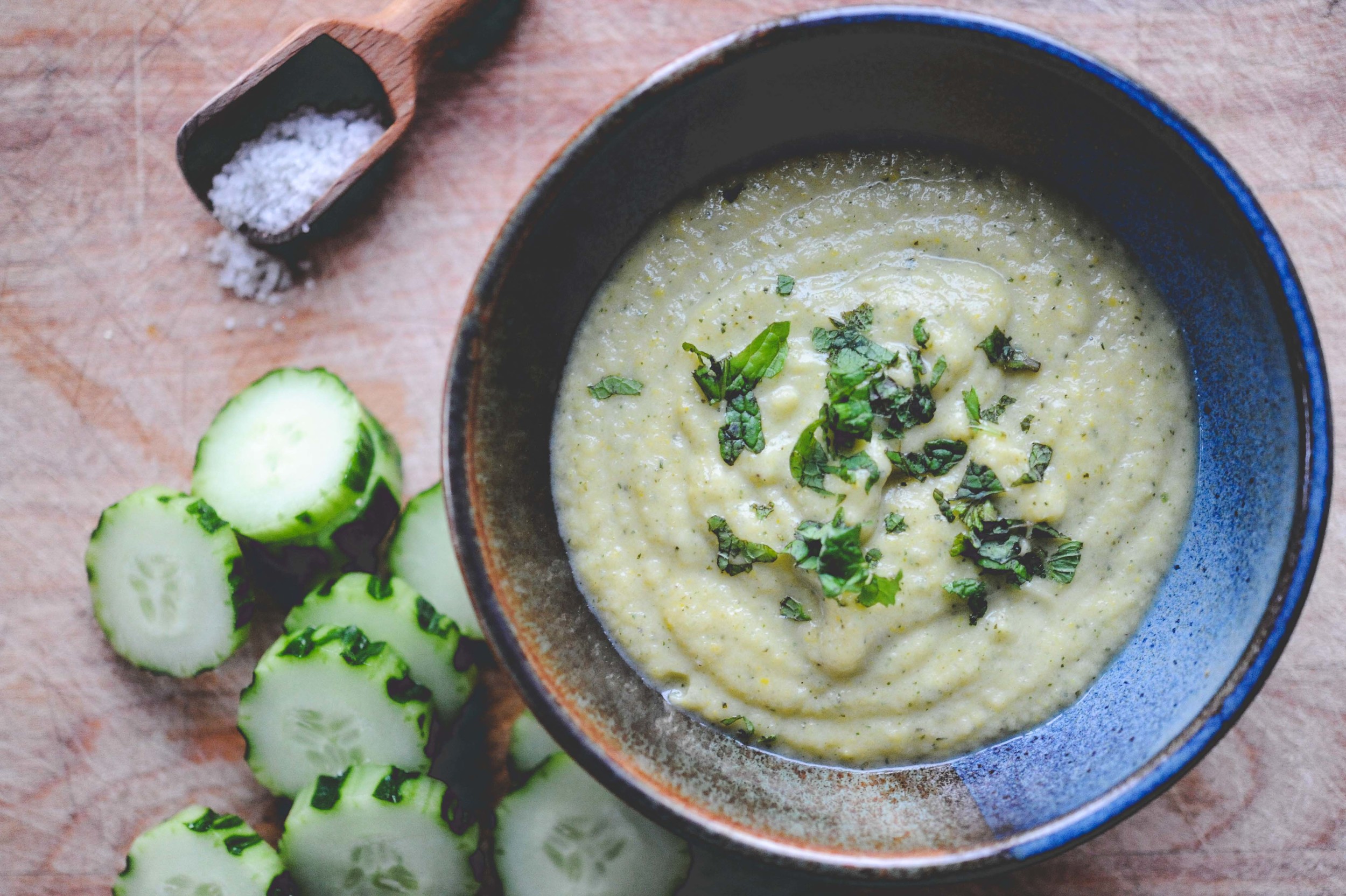 Zucchini Dip with Mint and Yogurt
