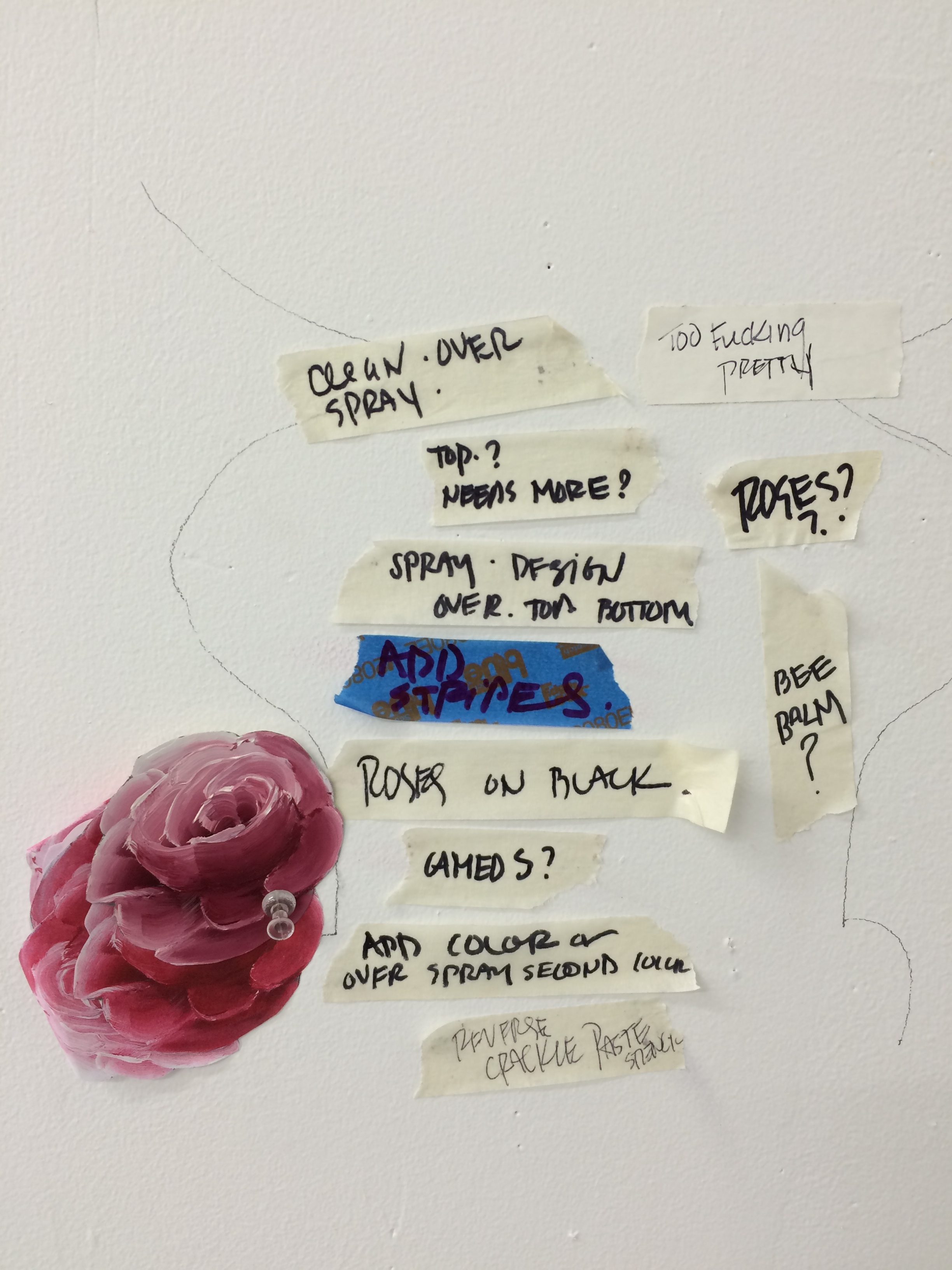 "Too fucking pretty": an artist's notes to herself.