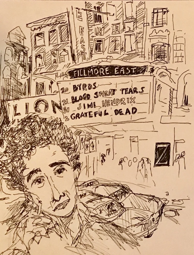 Drawing of Hannah Arendt by Ken Krimstein.