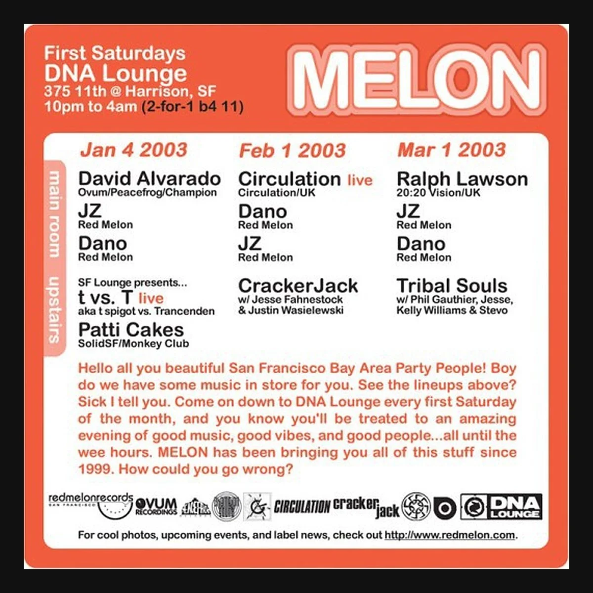 Melon — Circulation (live) — February 1, 2003, DNA Lounge