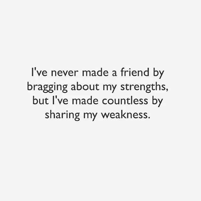 Truth. And I hope I'll be remembered for this rather than any bragging moments I've had...