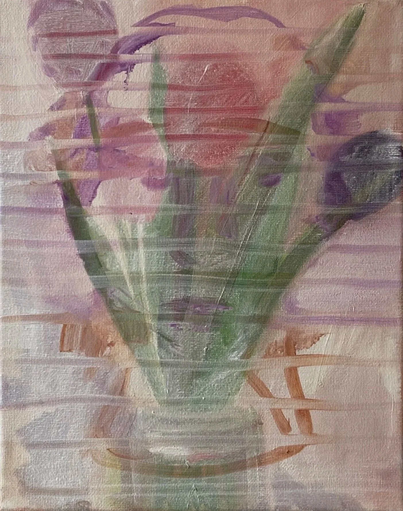 I See Your Face In Every Flower 2025 Oil on canvas 8 × 10 inches