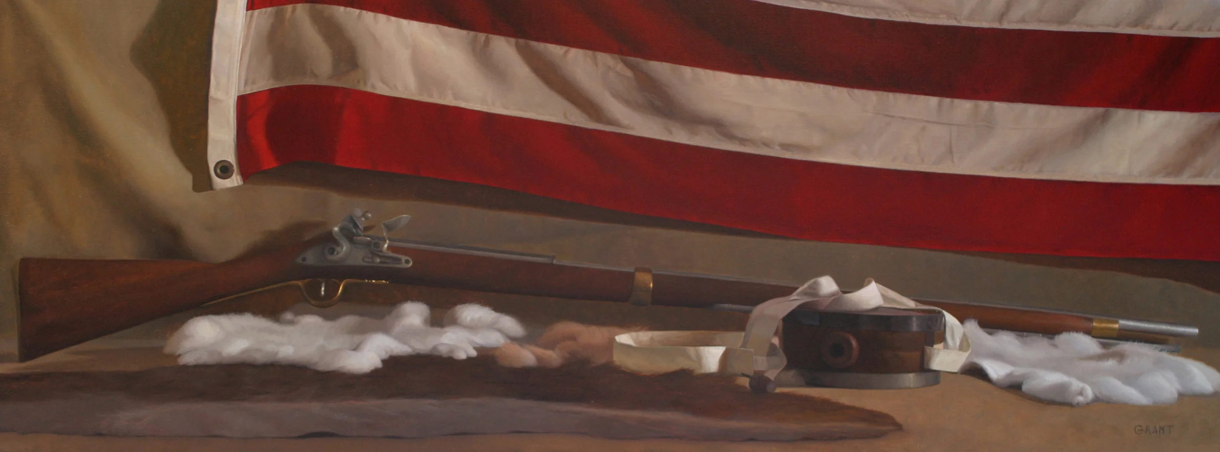 On the March, 19 x 50, Oil on linen, SOLD