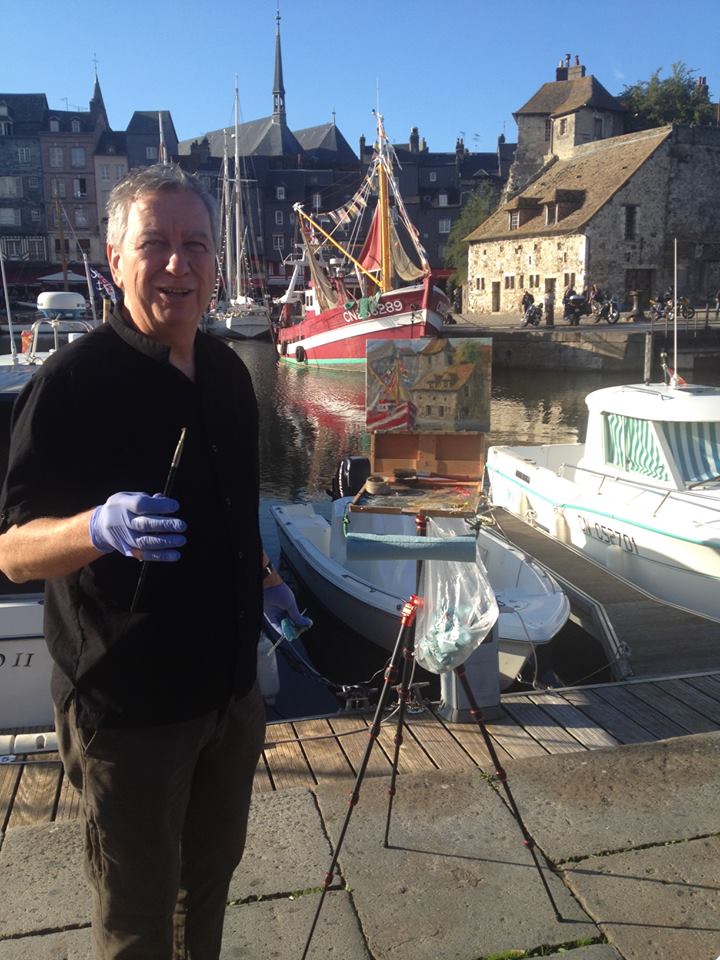 Eric plein air painting in France