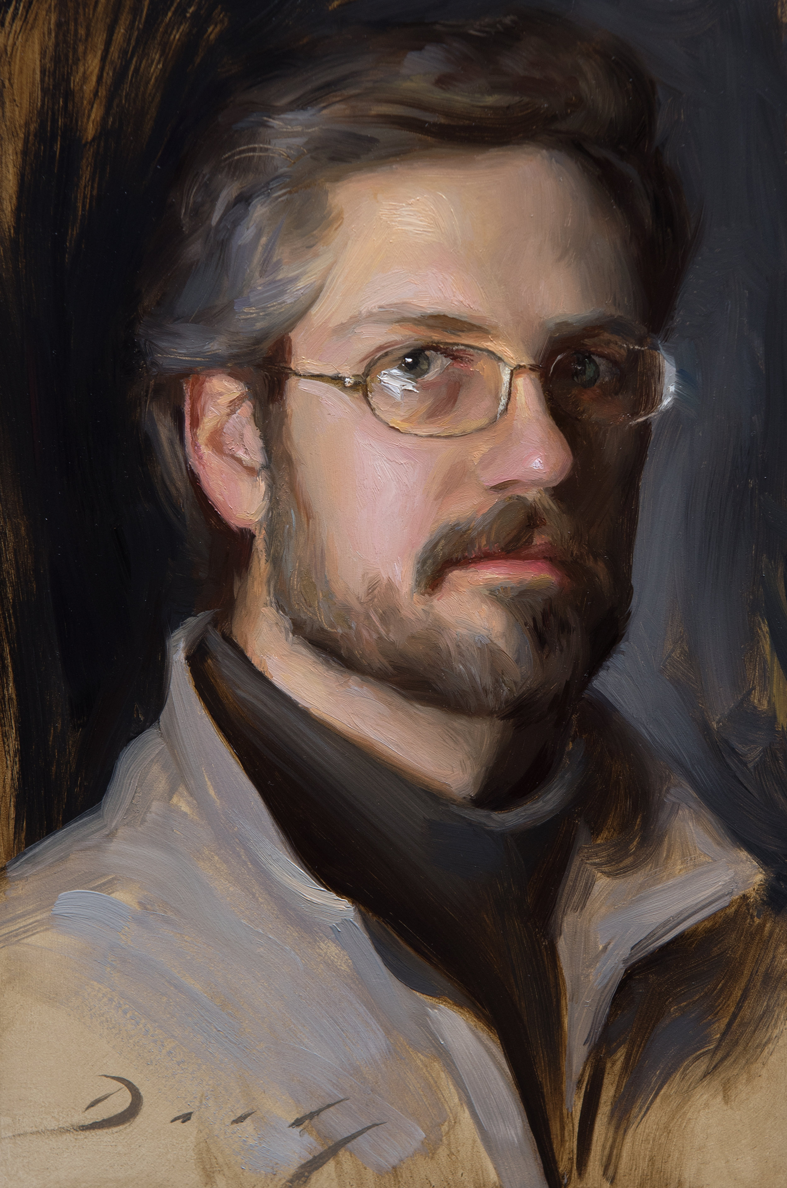 Self Portrait at 34, 6x9, by Joseph Daily