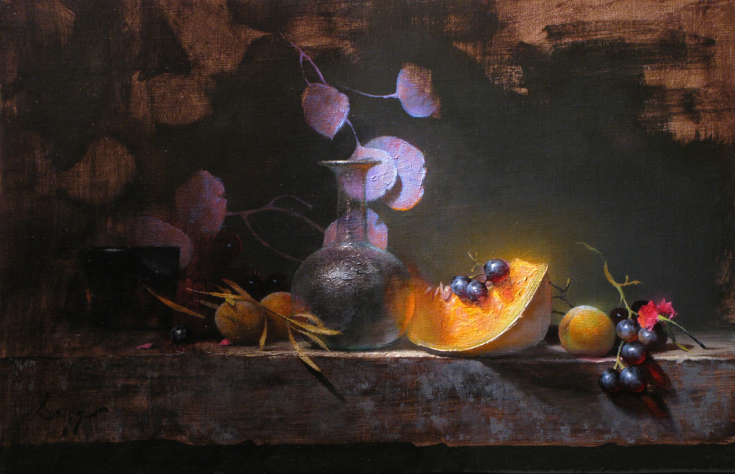 Eucalyptus and Melon, 12 x 18, by Jeff Legg