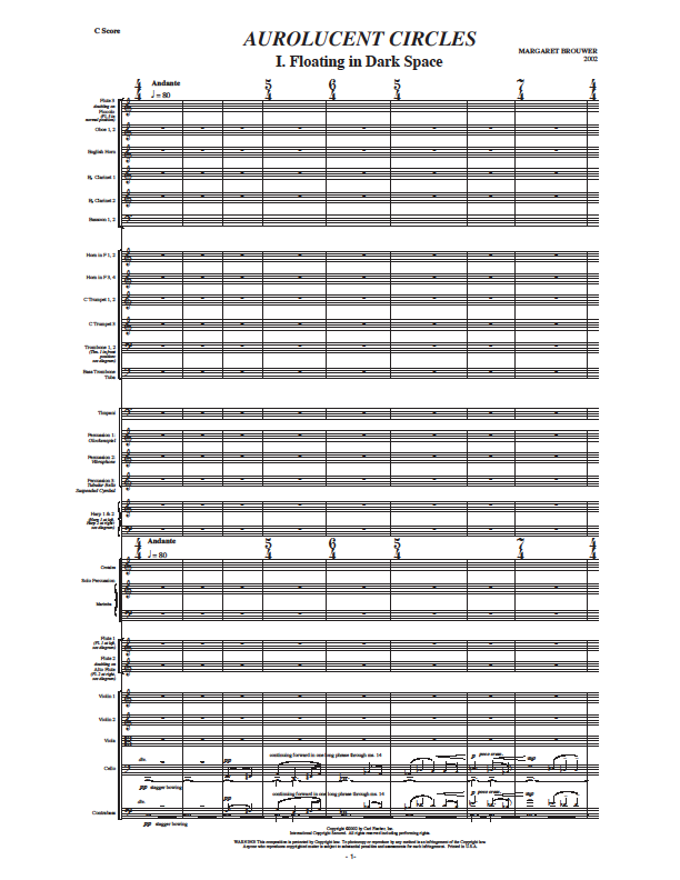 Aurolucent Cirles  11 x 17 score