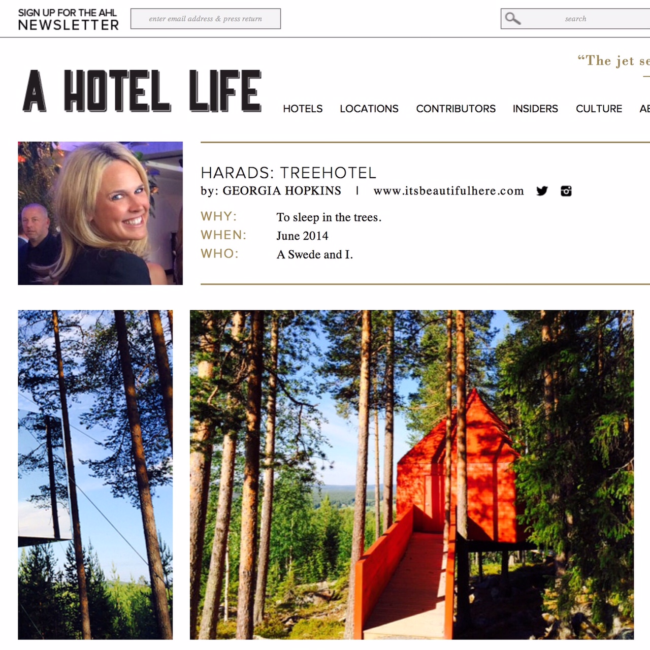 a hotel life | treehotel, sweden | november 2014.