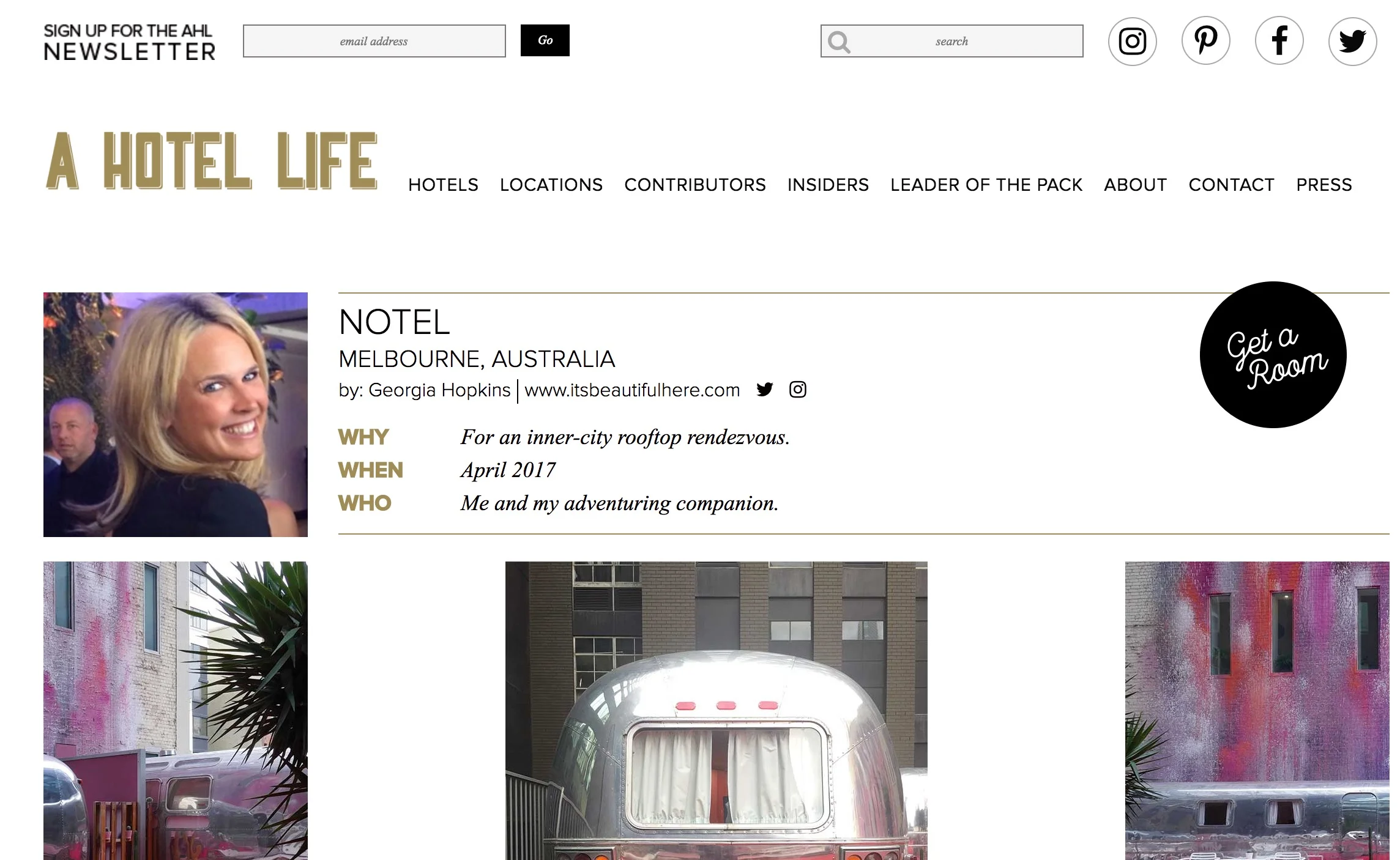 A Hotel Life | Notel | April 2017.
