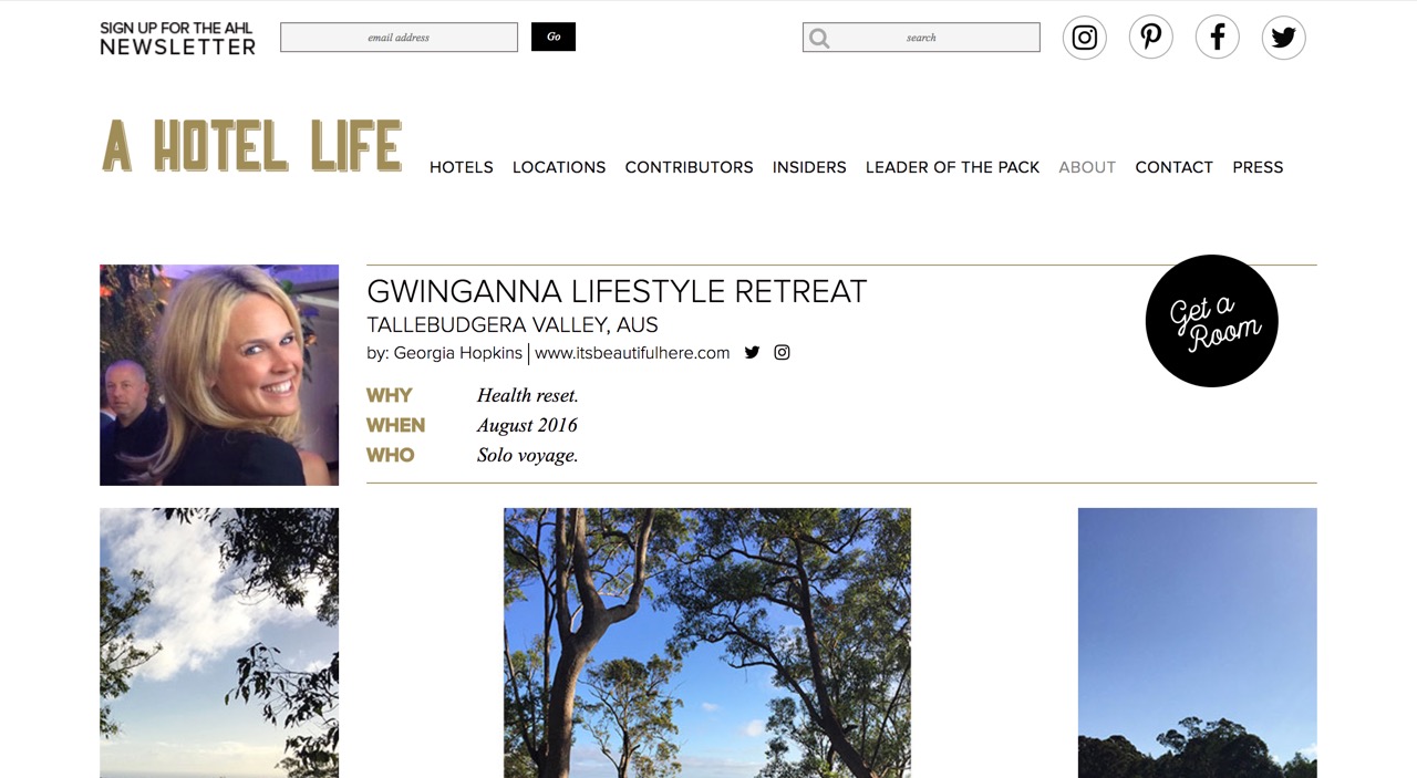A Hotel Life | Gwinganna Lifestyle Retreat | August 2016.