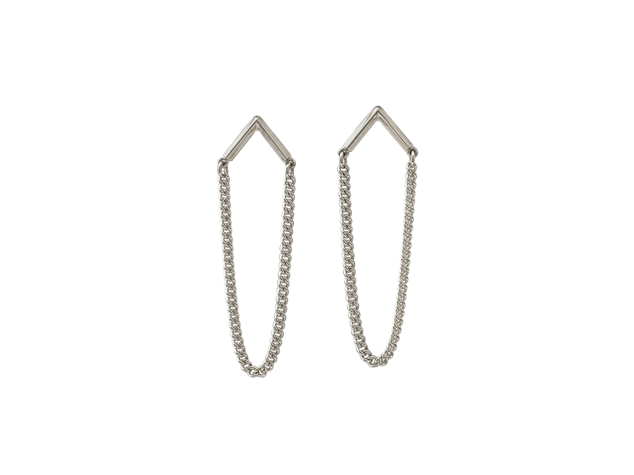 upside down v earrings — SUGA Jewelry