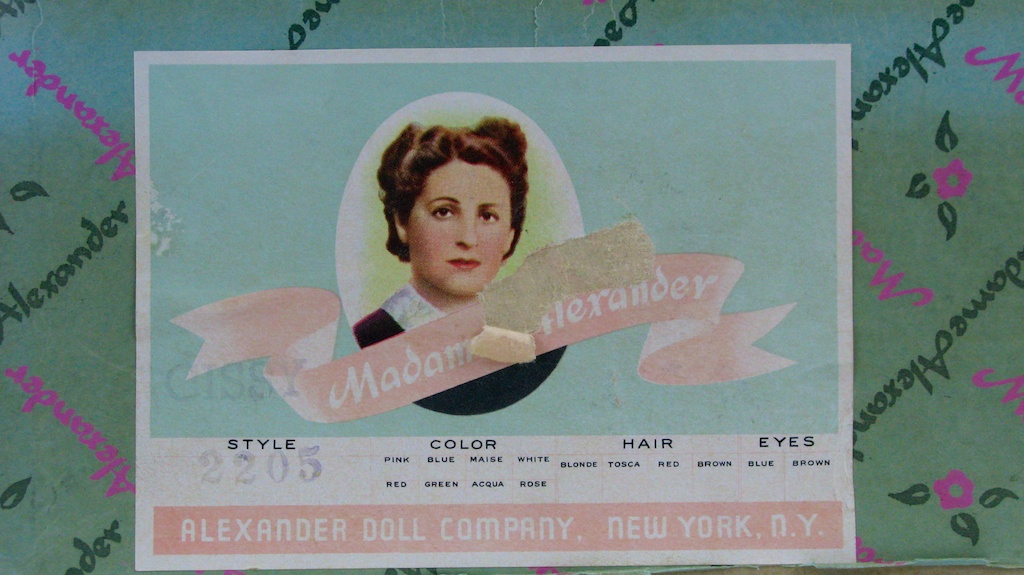 Cissy No. 2205 Madame Alexander box for "Yachting" of 1958.