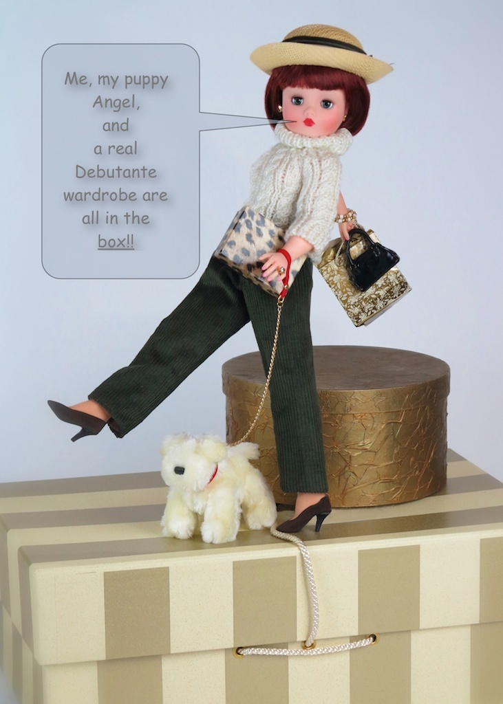 Walking Angel - out and about town with her puppy Angel. Together, they are ready for the Debutante experience!