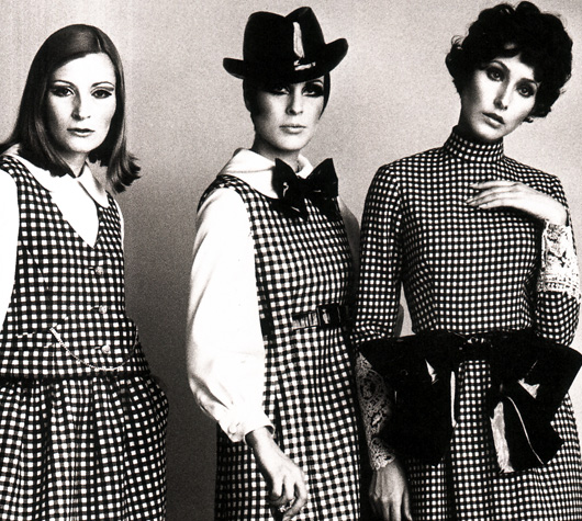  Geoffrey Beene - featuring some of his mid-1960s design using houndstooth fabrics.