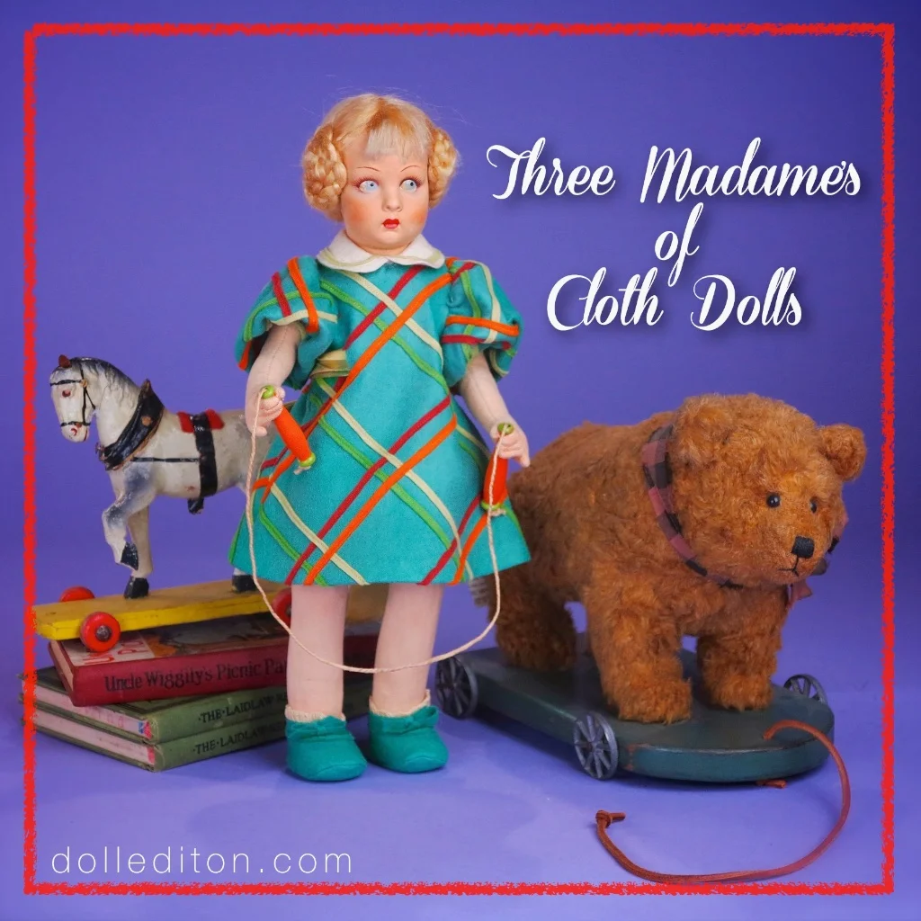 In the 1920s and 1930s, the dolls of Madame Lenci became a design inspiration for Madame Alexander to refine her own flat faced cloth dolls.