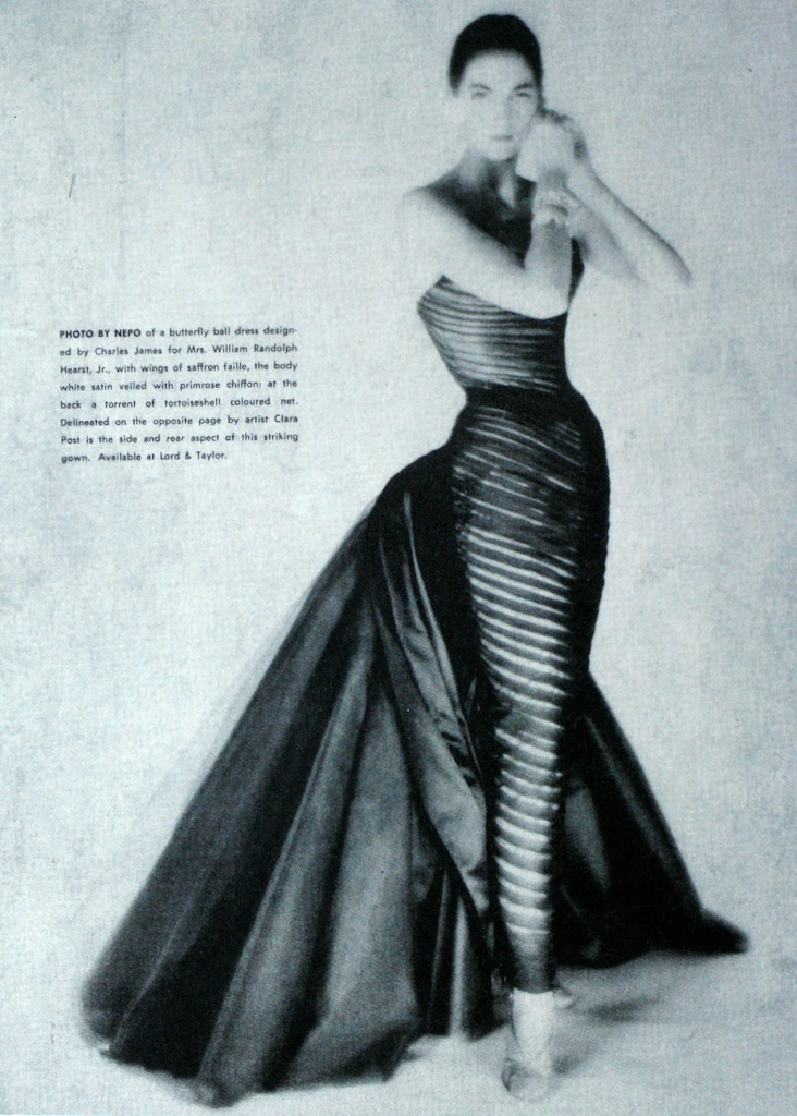 An ad by Lord & Taylor for Charles James Butterfly Gown