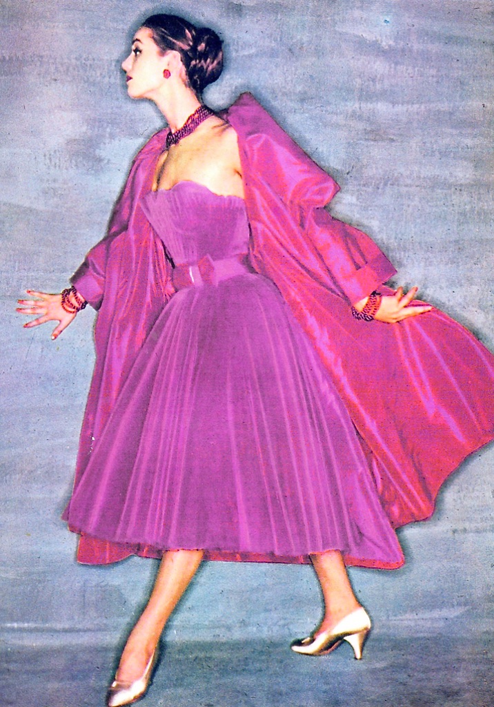 Christian Dior was a huge influence on the prom dresses of American teens of this era.