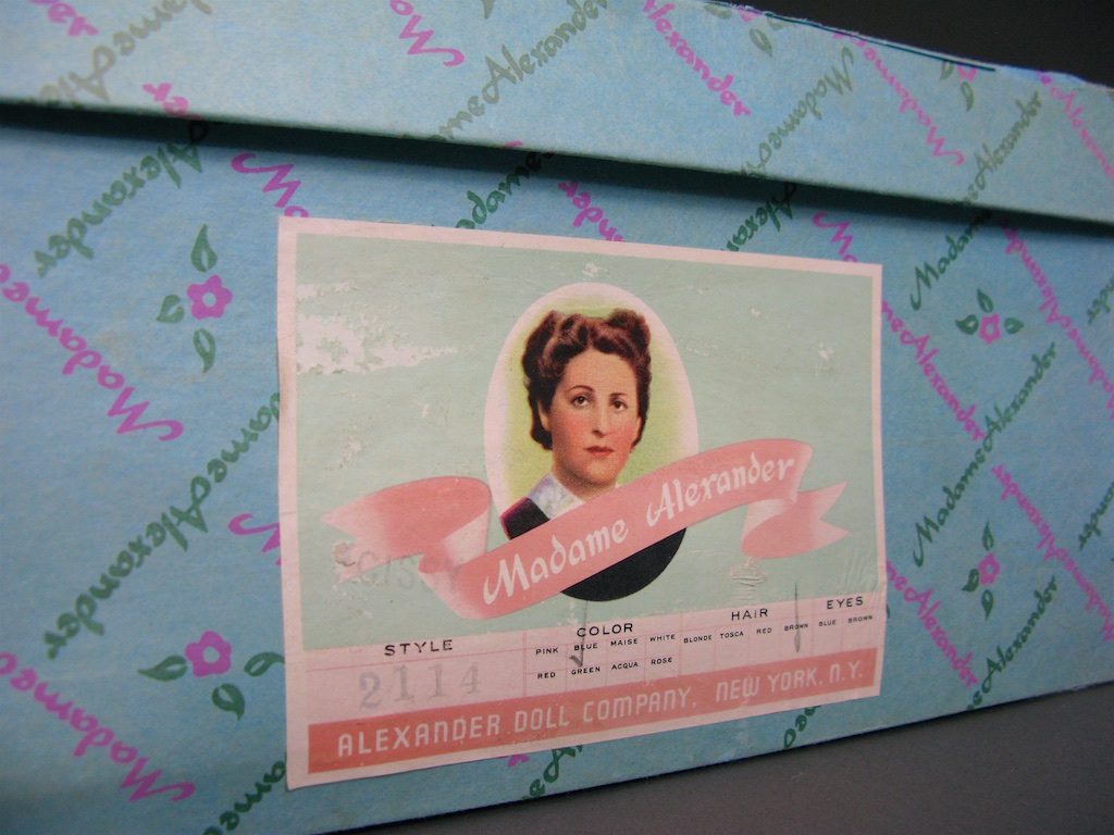 The Madame Alexander Box for Cissy No. 2114 - marked with the dolls name, style number and hair color.