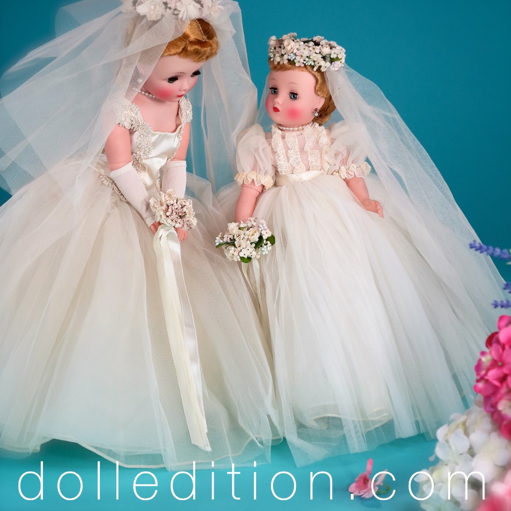  Cissy 20" 1957 Bride No. 2170 and 16-1/2" 1959 -Elise Bride No. 1835
