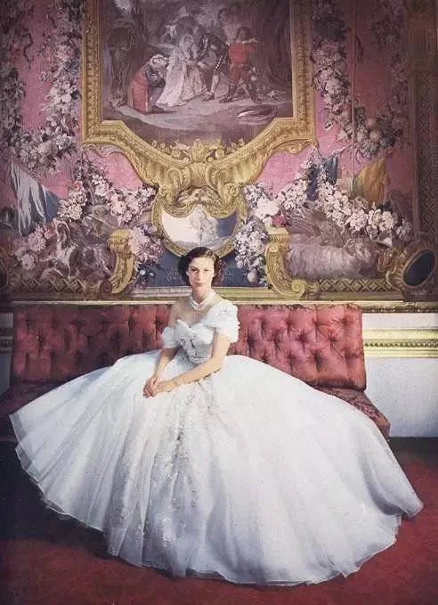 Princess Margaret in Dior - she was a regular at his fashion shows in the early 1950s.