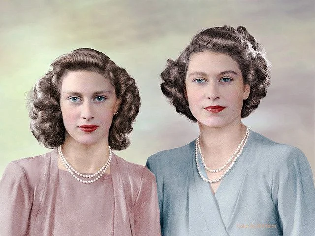 Princess Margaret and her older sister, the future Queen Elizabeth