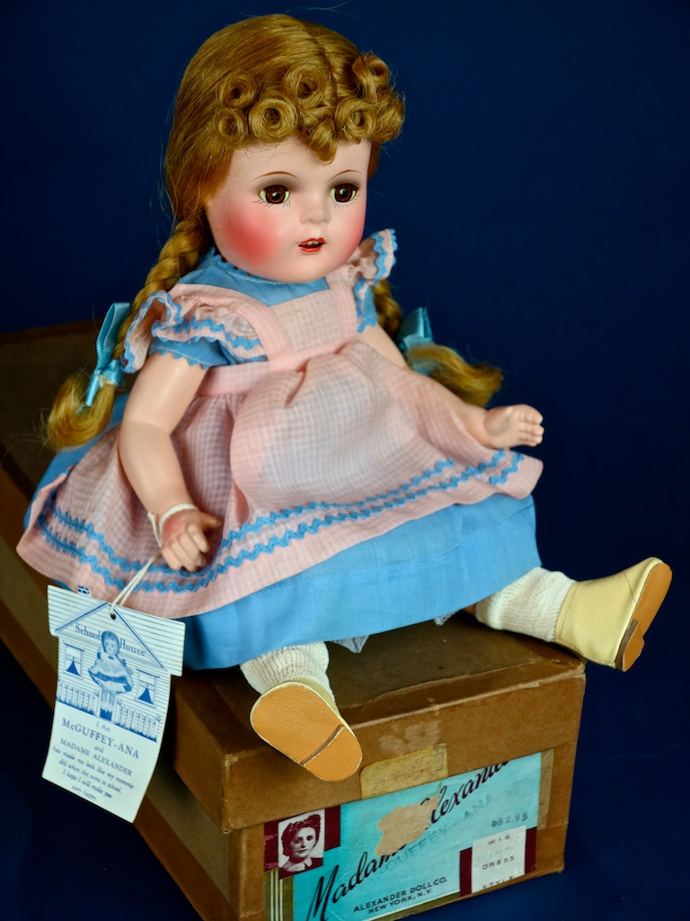 McGuffey Ana Mint in Box 1937_14" - William Holmes McGuffey (September 23, 1800 – May 4, 1873) was a college professor president who is best known for writing the McGuffey Readers , the first widely used series of elementary school-level textbooks .