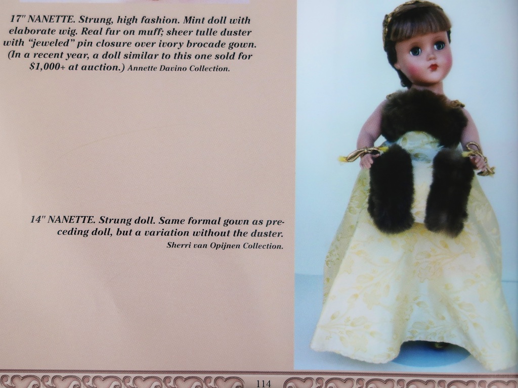 The book, "Arranbee Dolls " published in 2004, has the correct identification for Nanette.
