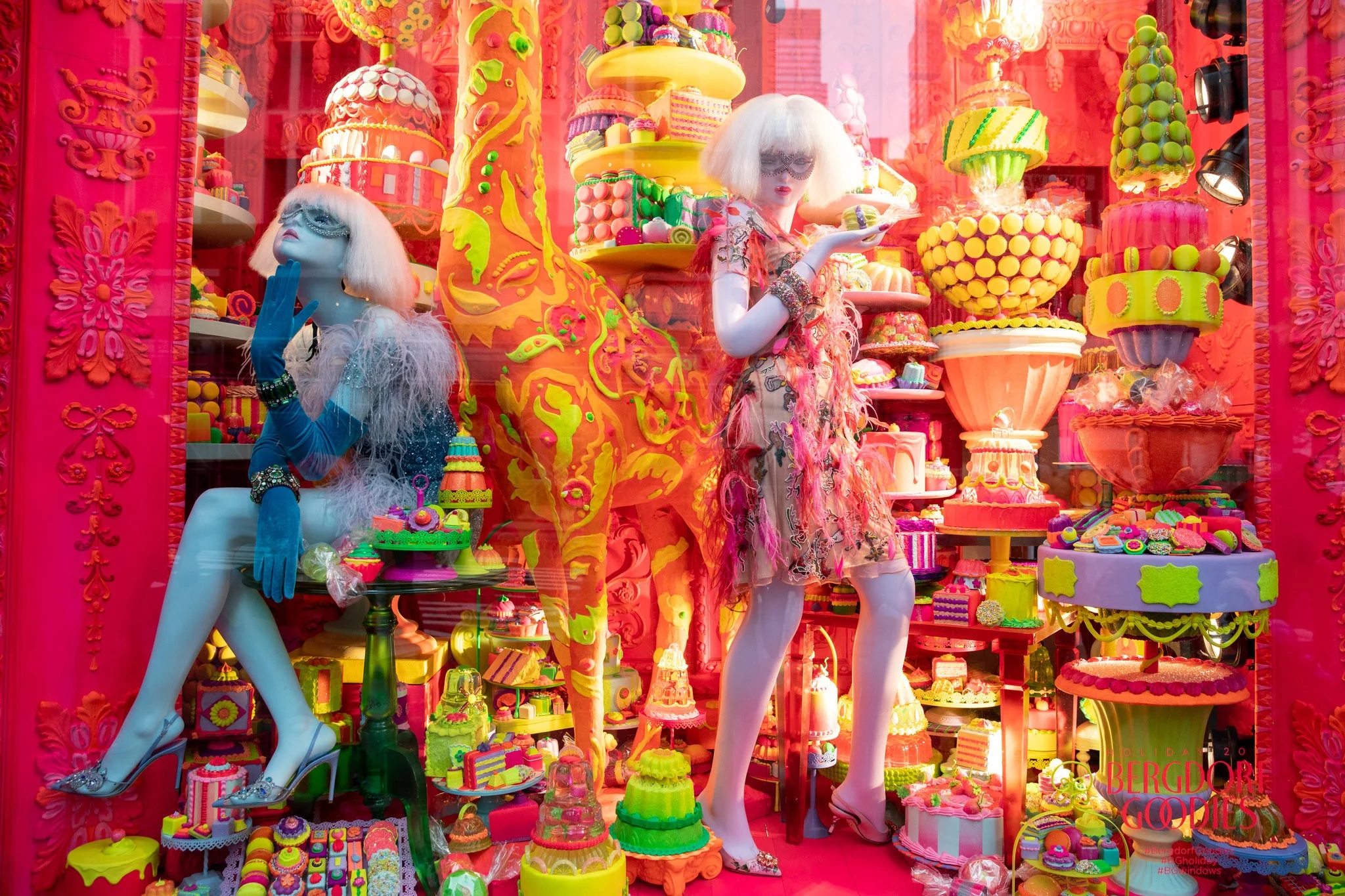 Sugar rush: One of Bergdorf Goodman's 2018 holiday windows.