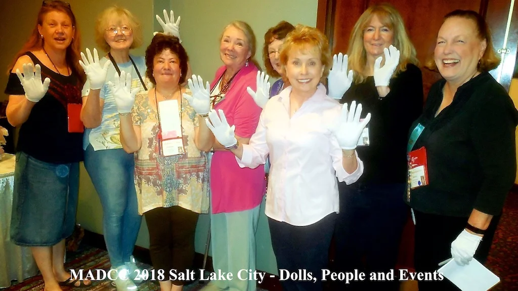 Doll entries in the MADC Competition Room get the white glove treatment… photo by Jeff Oerding
