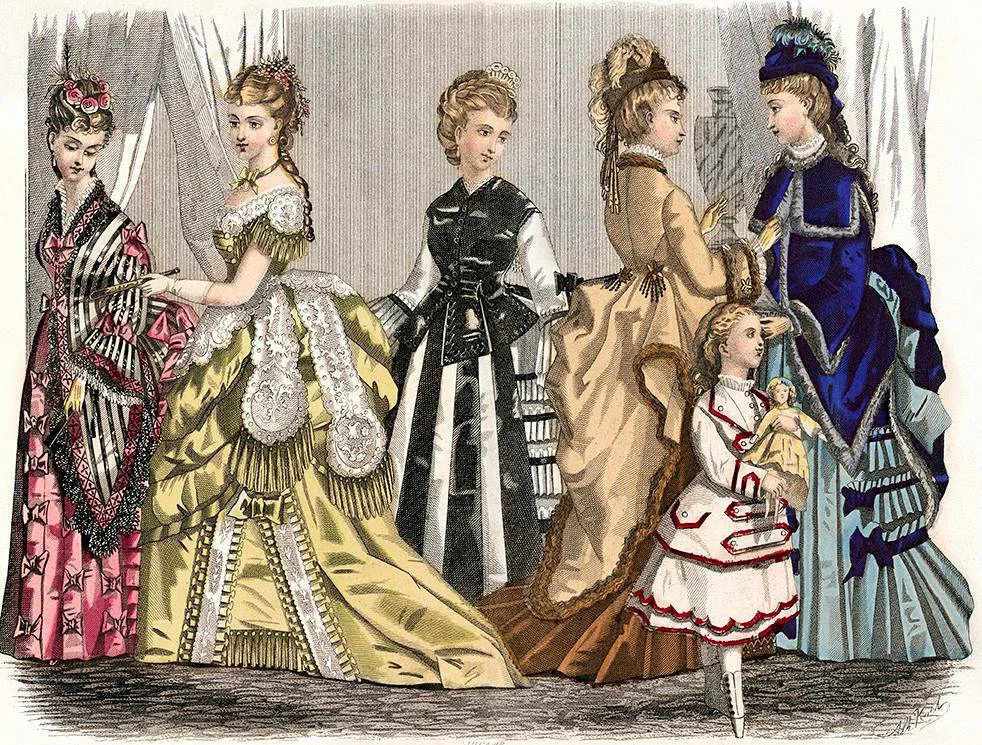 Fashion Plate from Godey’s Lady’s Book, March 1874