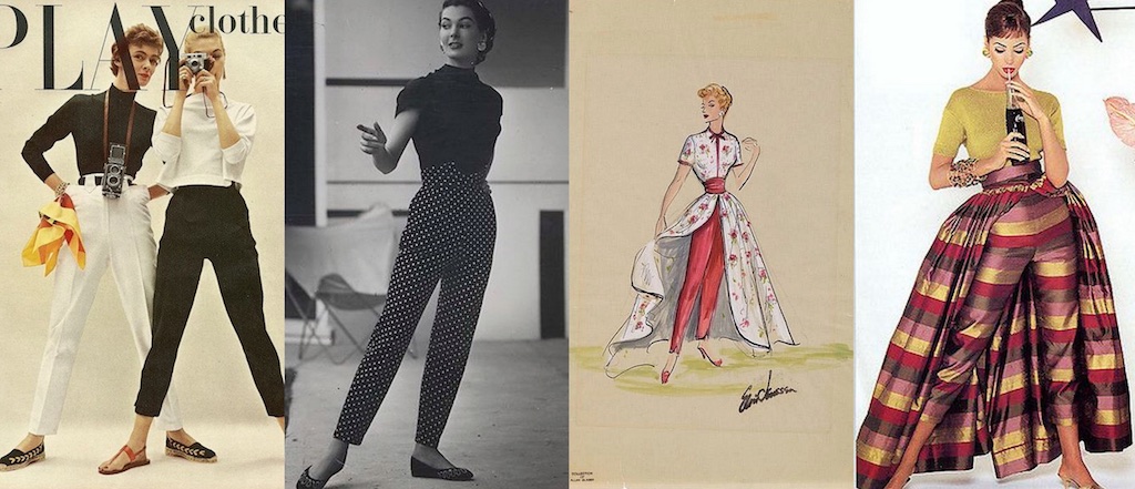 Vintage Starlets in Trousers, Capri Pants ,Cigarette Pants –  columnistdiannaprince