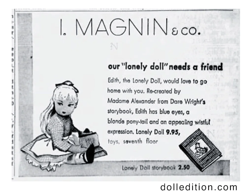In this I. Magnin ad, both the doll and the book's author are featured. - and the fact that this store had at least seven floors. The issue of licensing was sometimes a touchy subject. The San Francisco Examiner - Tue Jul 22, 1958