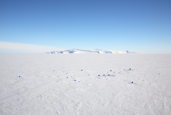 Stellar Axis: Antarctica, 2006. Ross Ice Shelf, Antarctica (photo credit: Jean de Pomereu)