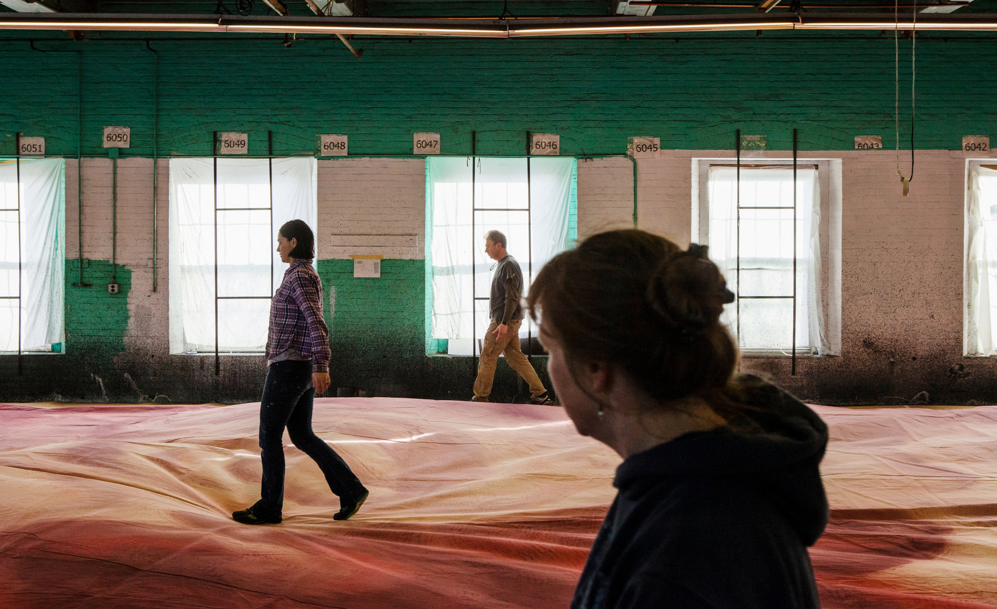 The pop-surrealist artist Mark Ryden’s backdrops for the ballet “Whipped Cream” being prepared at Scenic Art Studios in Newburgh, N.Y., in December. CreditLauren Lancaster for The New York Times