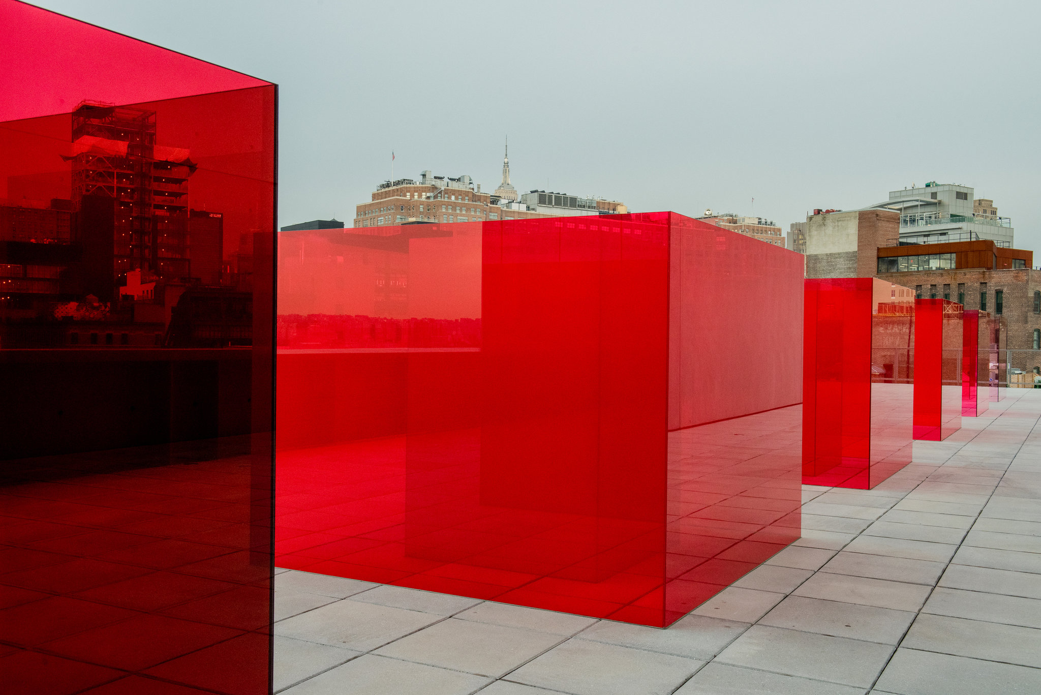 Laminated glass boxes by the West Coast artist Larry Bell , part of the Whitney Biennial at the Whitney Museum of American Art.CreditCollection of the artist; courtesy Hauser Wirth & Schimmel, Los Angeles; Photograph by George Etheredge for The New York Times