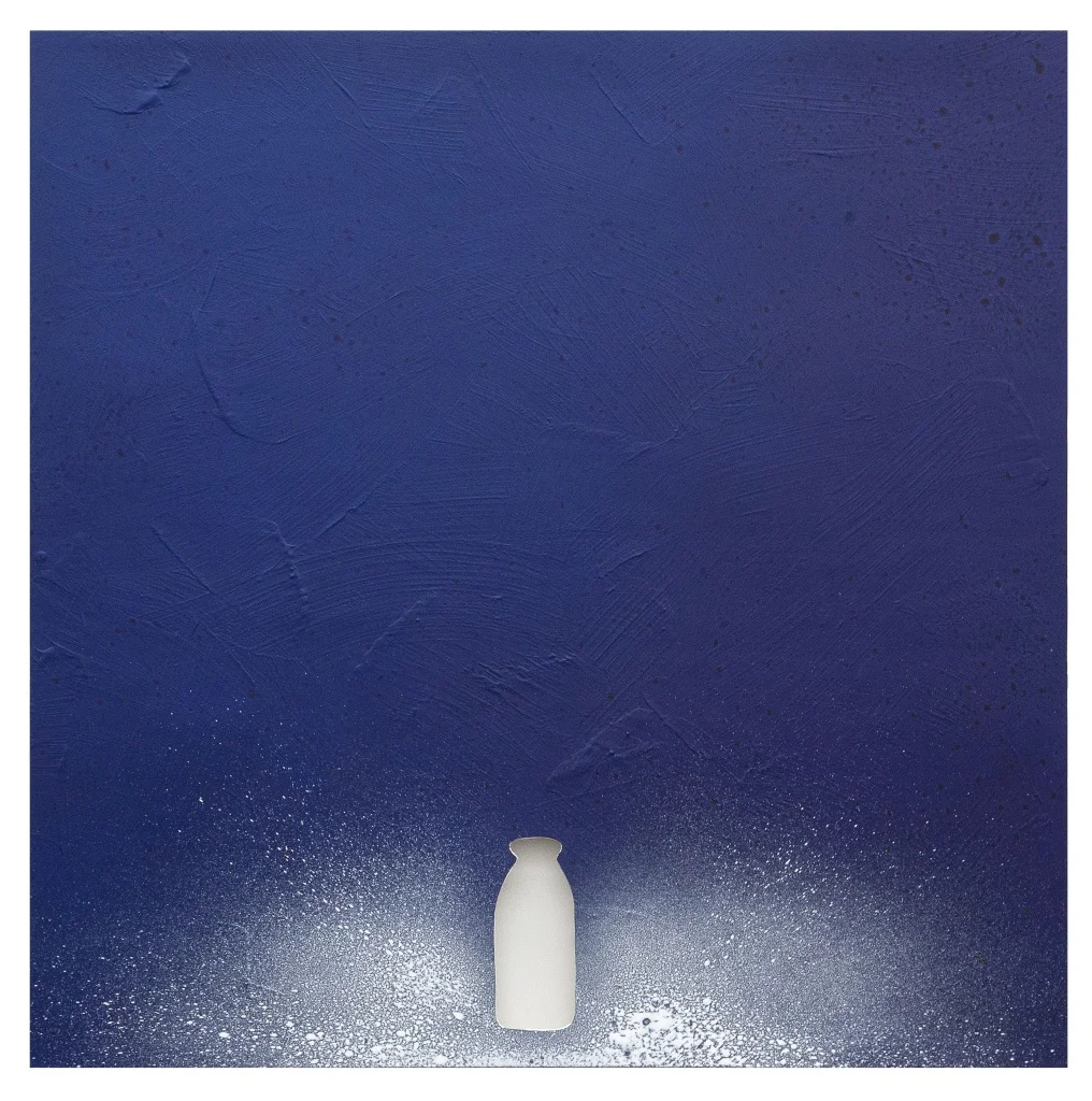 Joe Goode, "Milk Bottle Painting 111," 2012. Acrylic on archival board, 48 x 48 inches