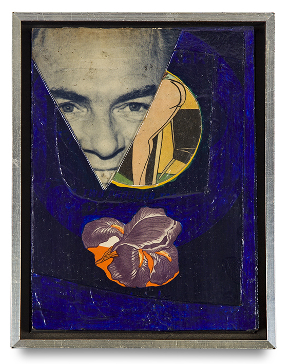 Tony Berlant, "Iris", 1963, paper collage, 8 1/2 x 6 1/4 inches