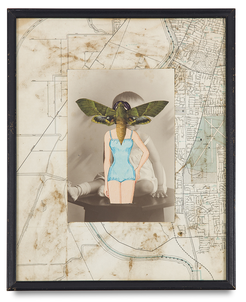 Tony Berlant, "Sacramento", 1964, paper collage, 14 3/4 x 11 3/4 inches