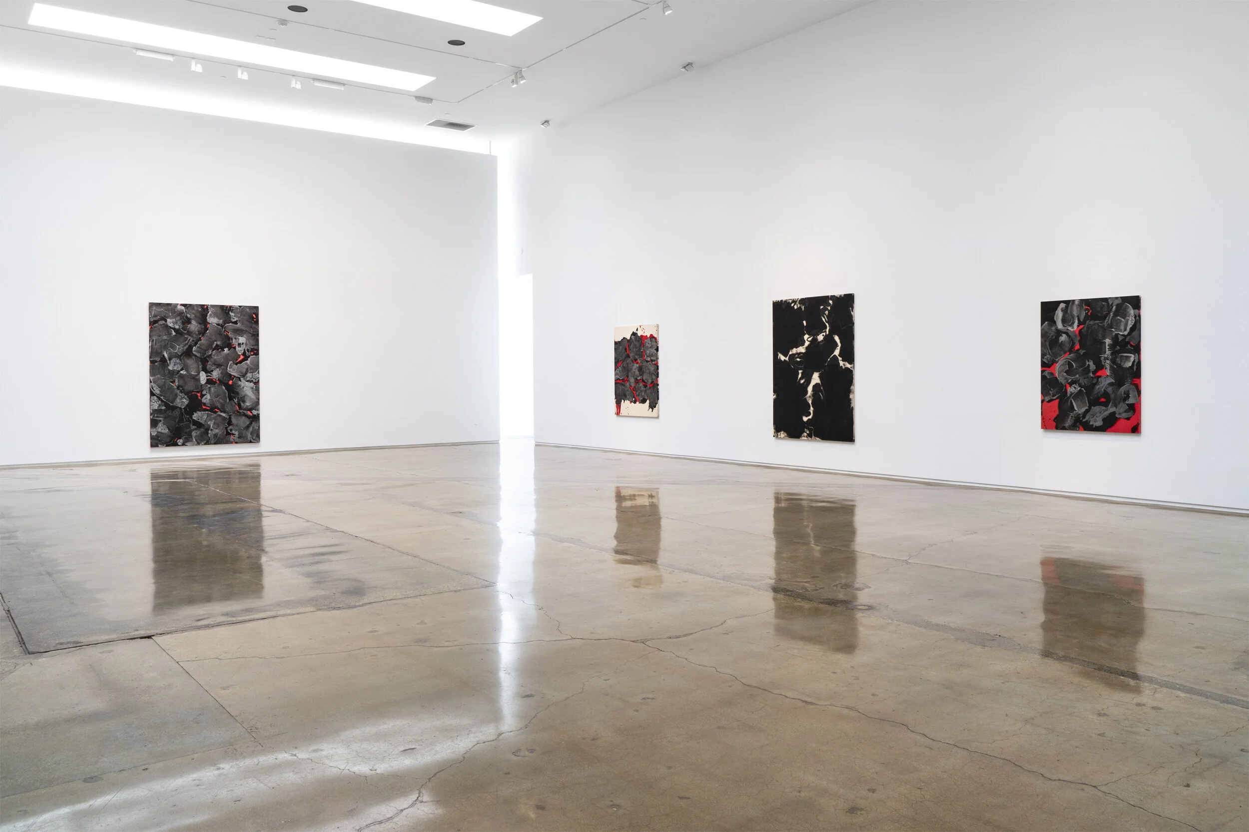 Ed Moses "Edges, Magmas and Waterfalls," Installation view