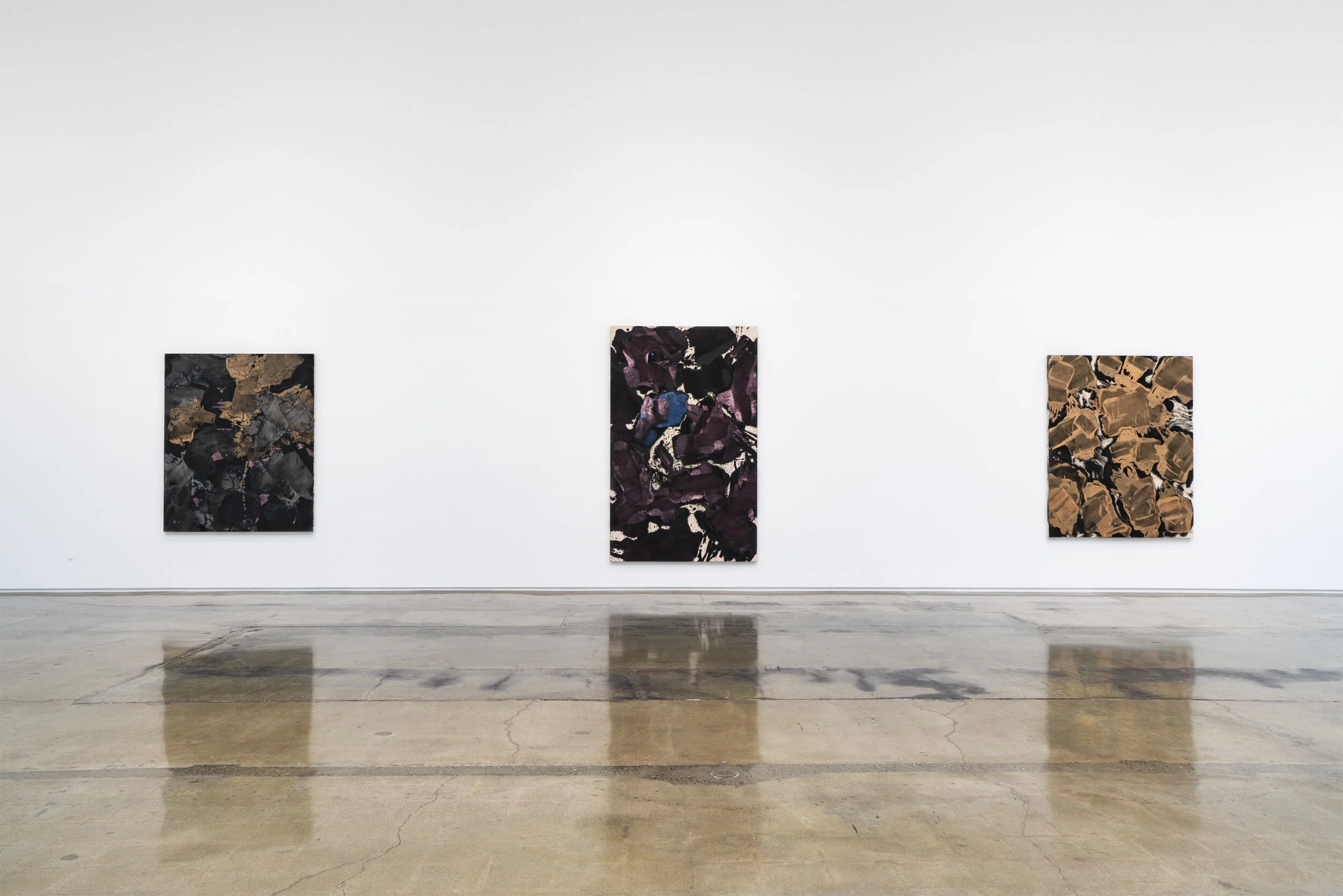 Ed Moses "Edges, Magmas and Waterfalls," Installation view