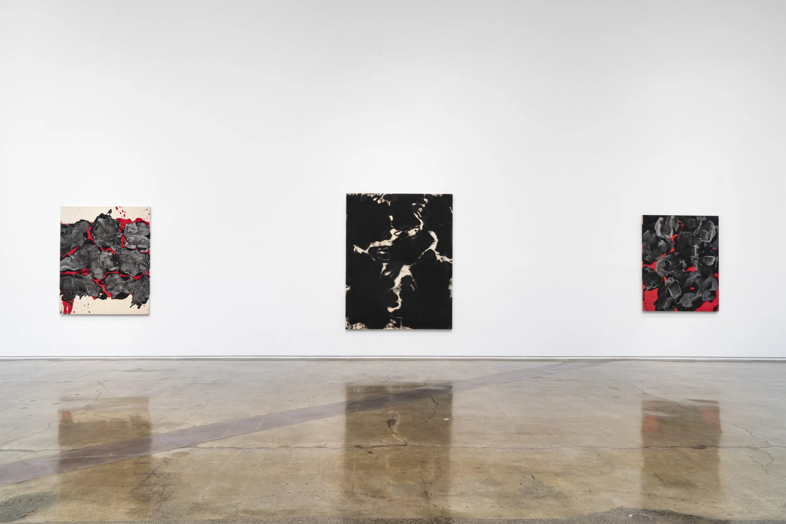Ed Moses "Edges, Magmas and Waterfalls," Installation view