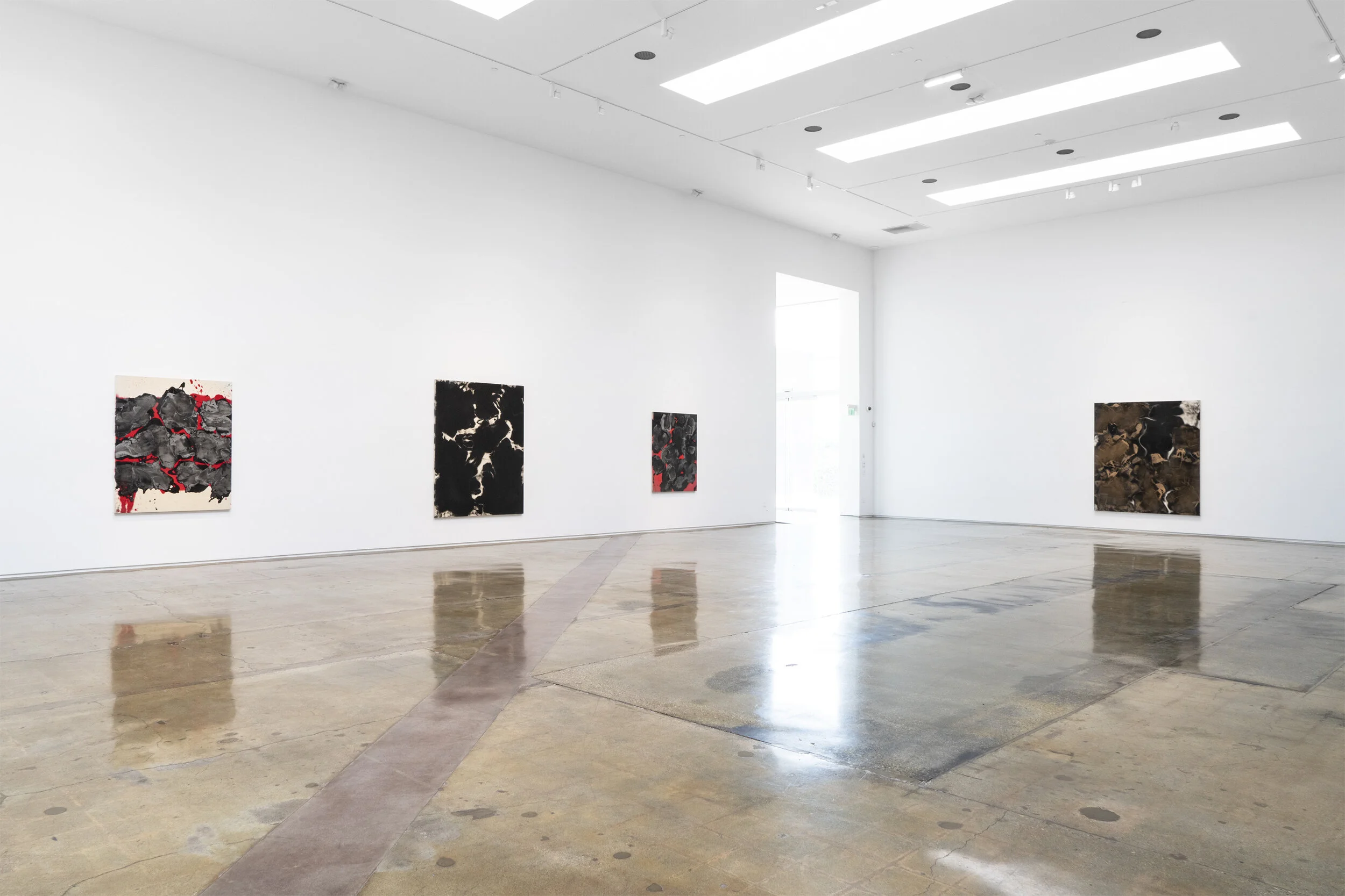 Ed Moses "Edges, Magmas and Waterfalls," Installation view