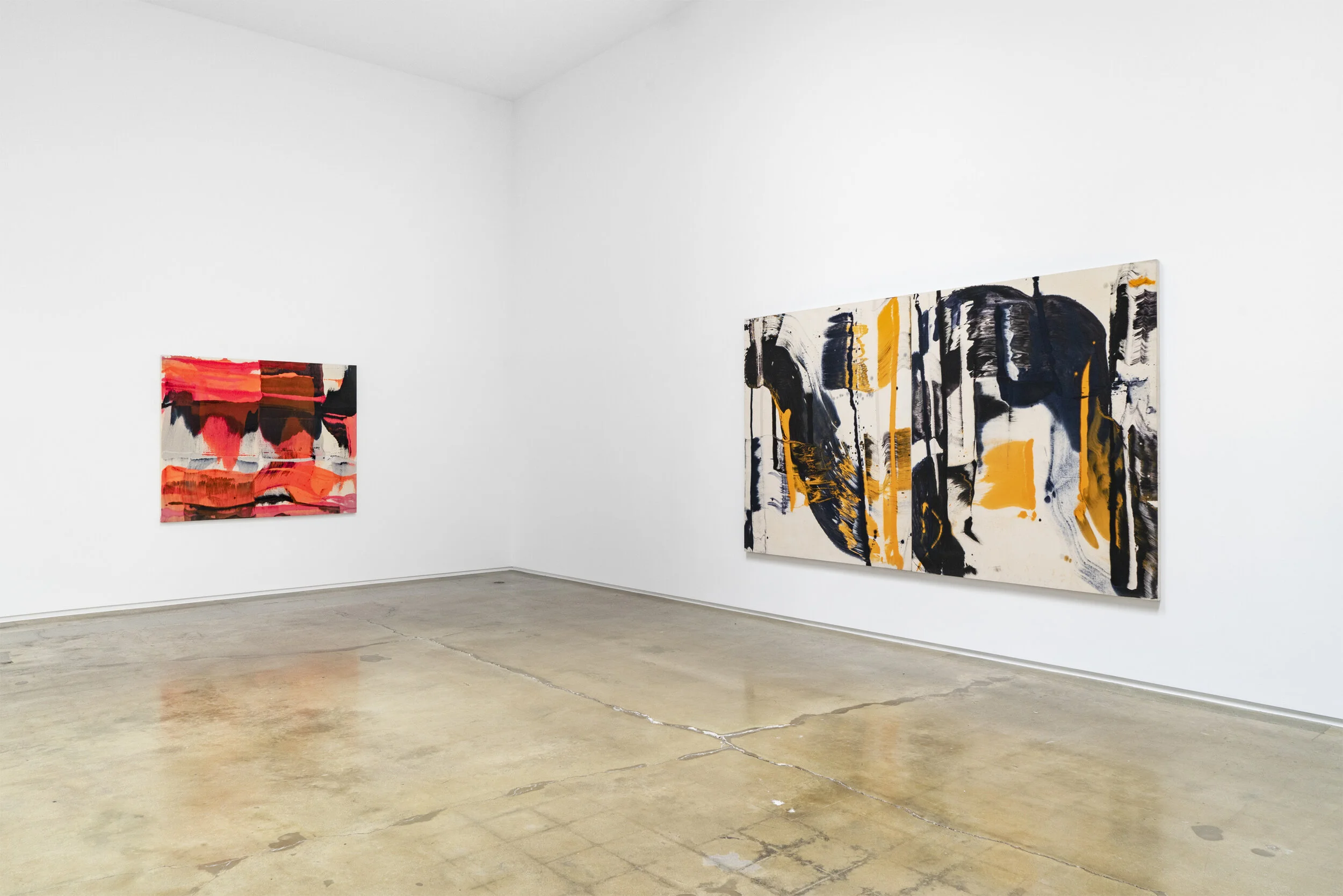 Ed Moses "Edges, Magmas and Waterfalls," Installation view