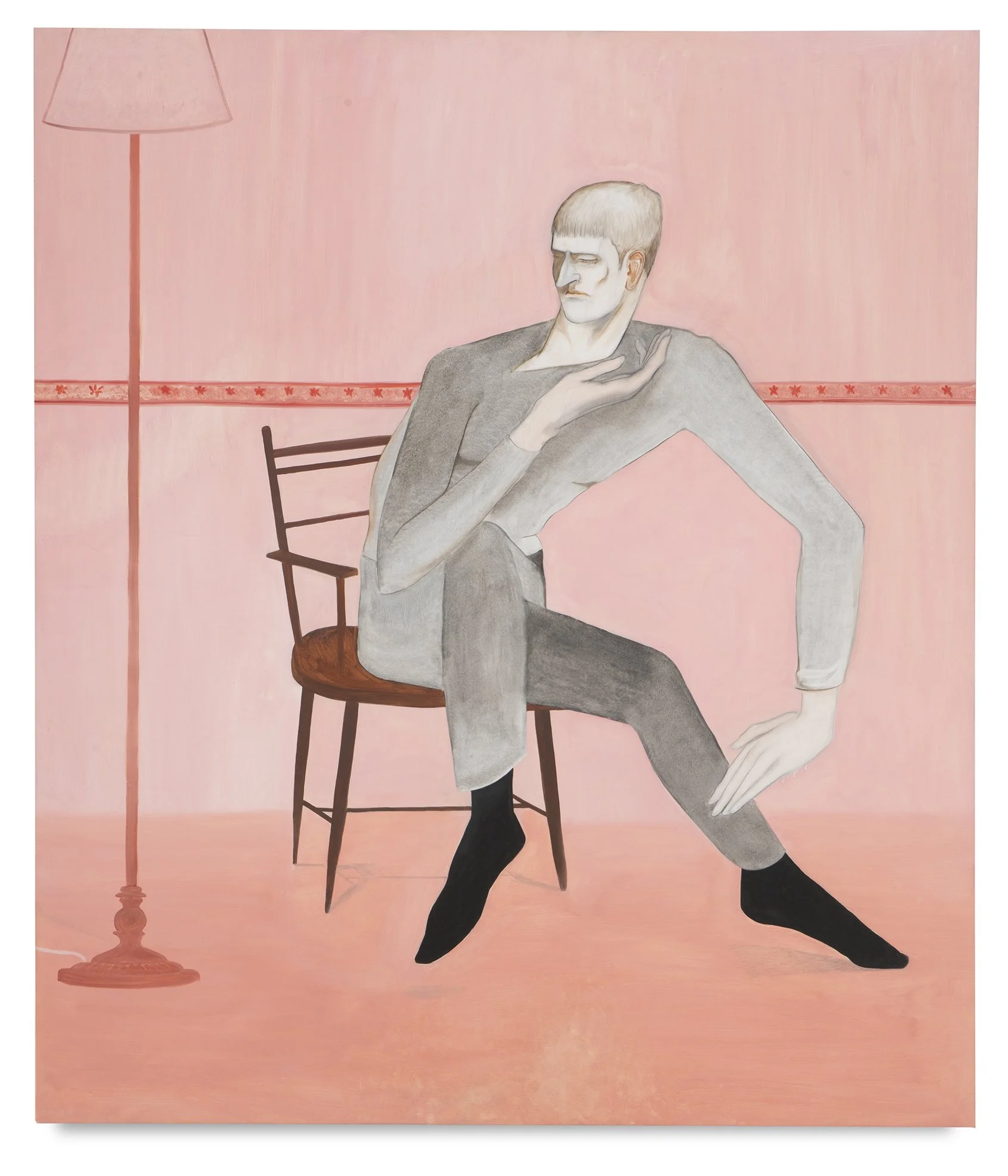 William Brickel, The Pink Room, 2023, oil on linen, 90 x 78 inches