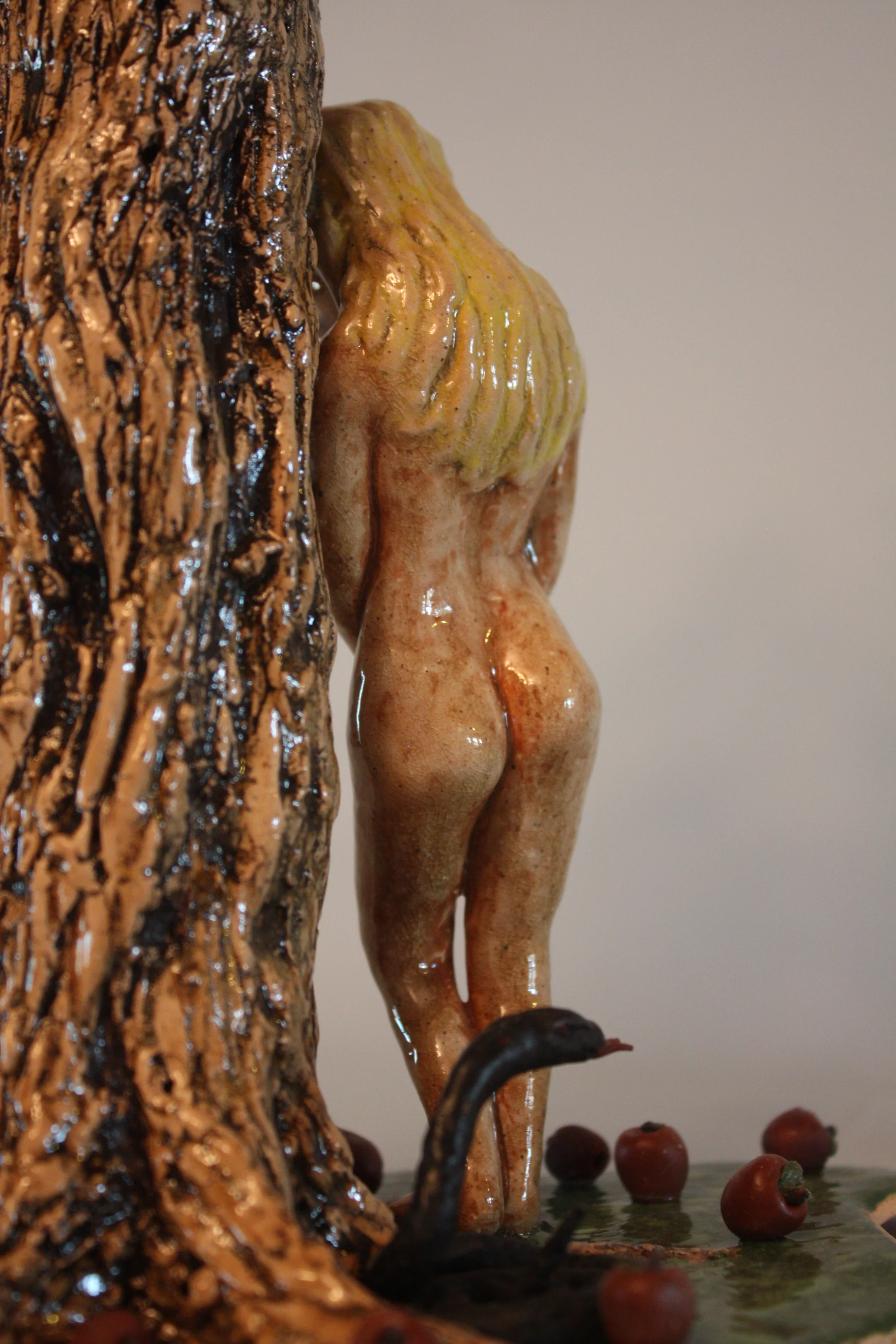 "In the Beginning" mixed media, detail 2