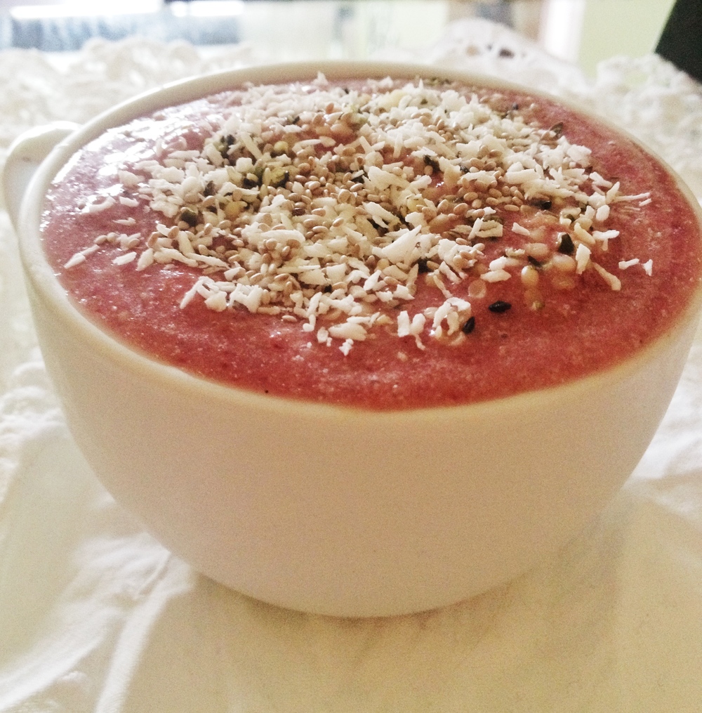 Strawberry Coconut Chia Pudding Bowl