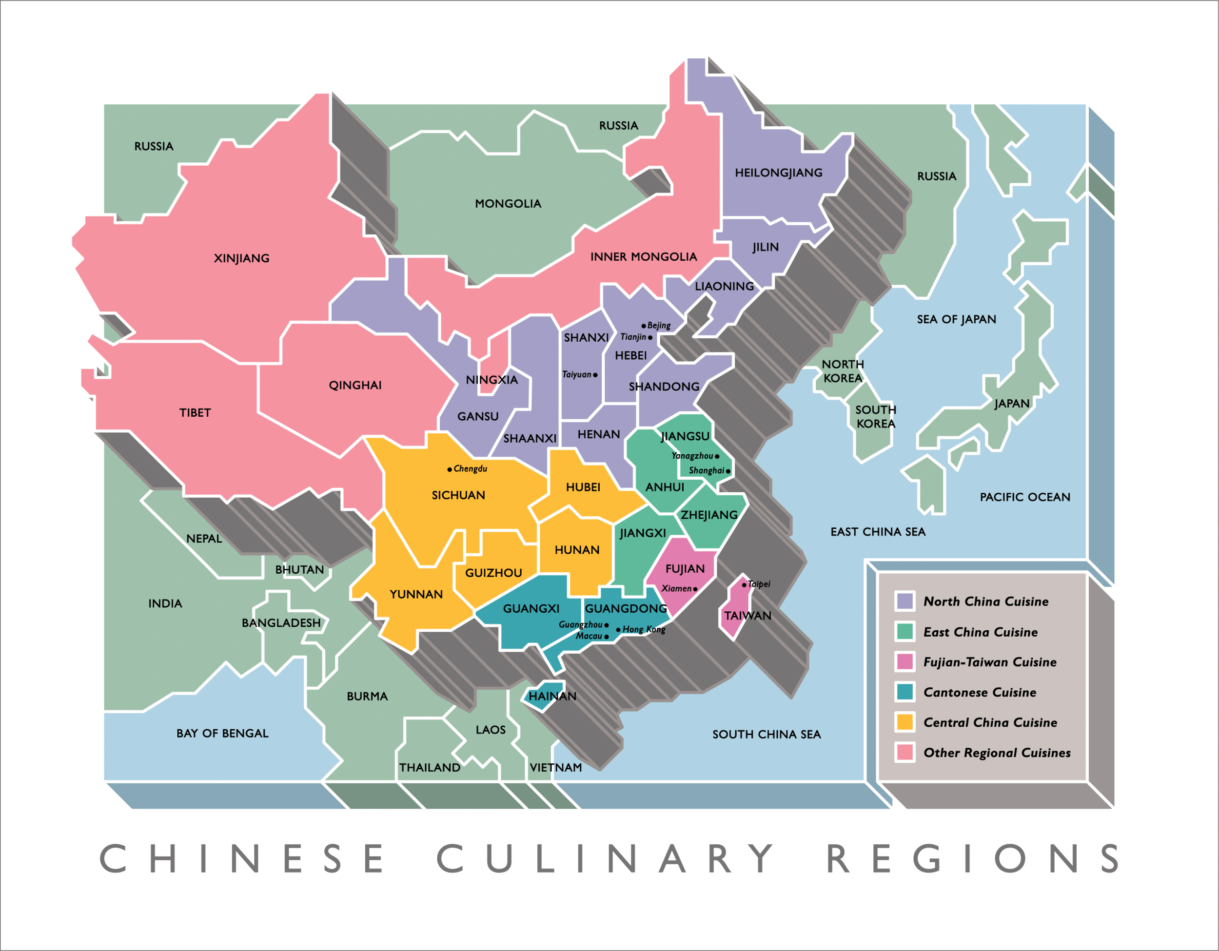 China Map for Cuisine Magazine