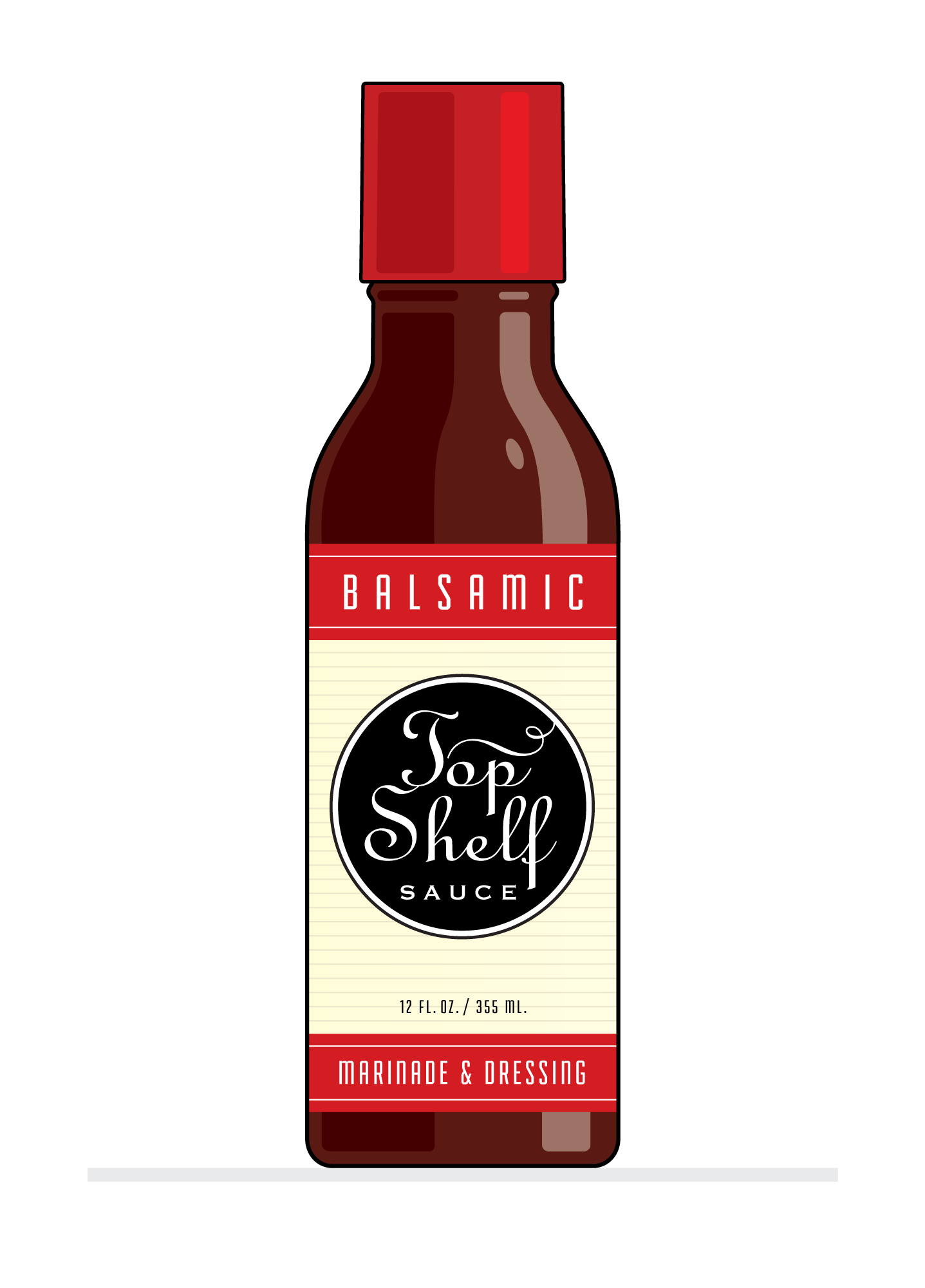 Packaging Design, Top Shelf Sauce