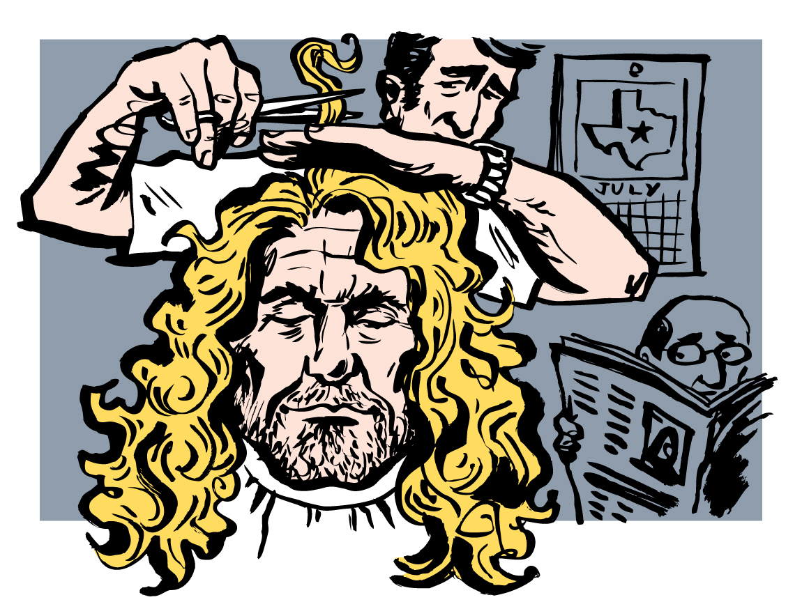 Illustration for Austin Post, "Robert Plant Moves to Texas" 