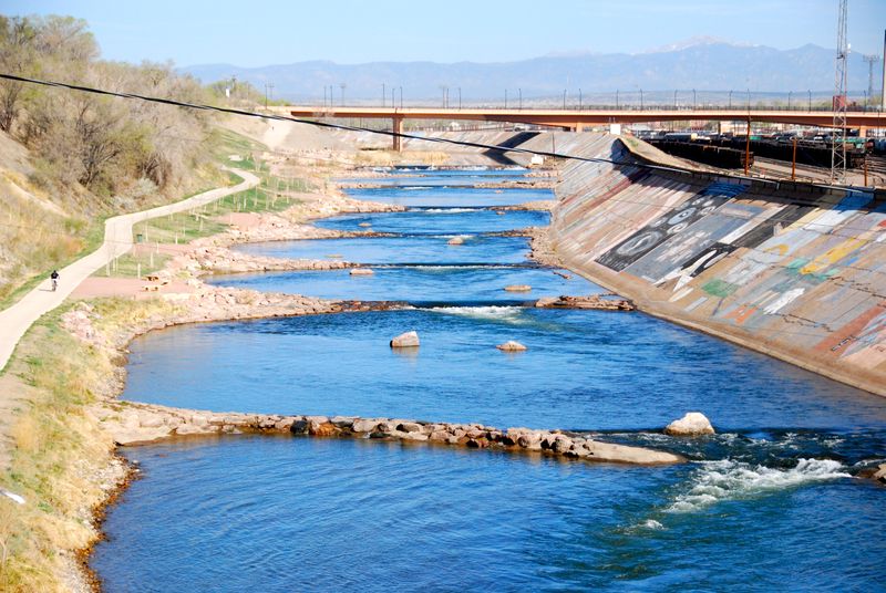 The Pueblo Whitewater Park has Class 1, 2, and 3 features.